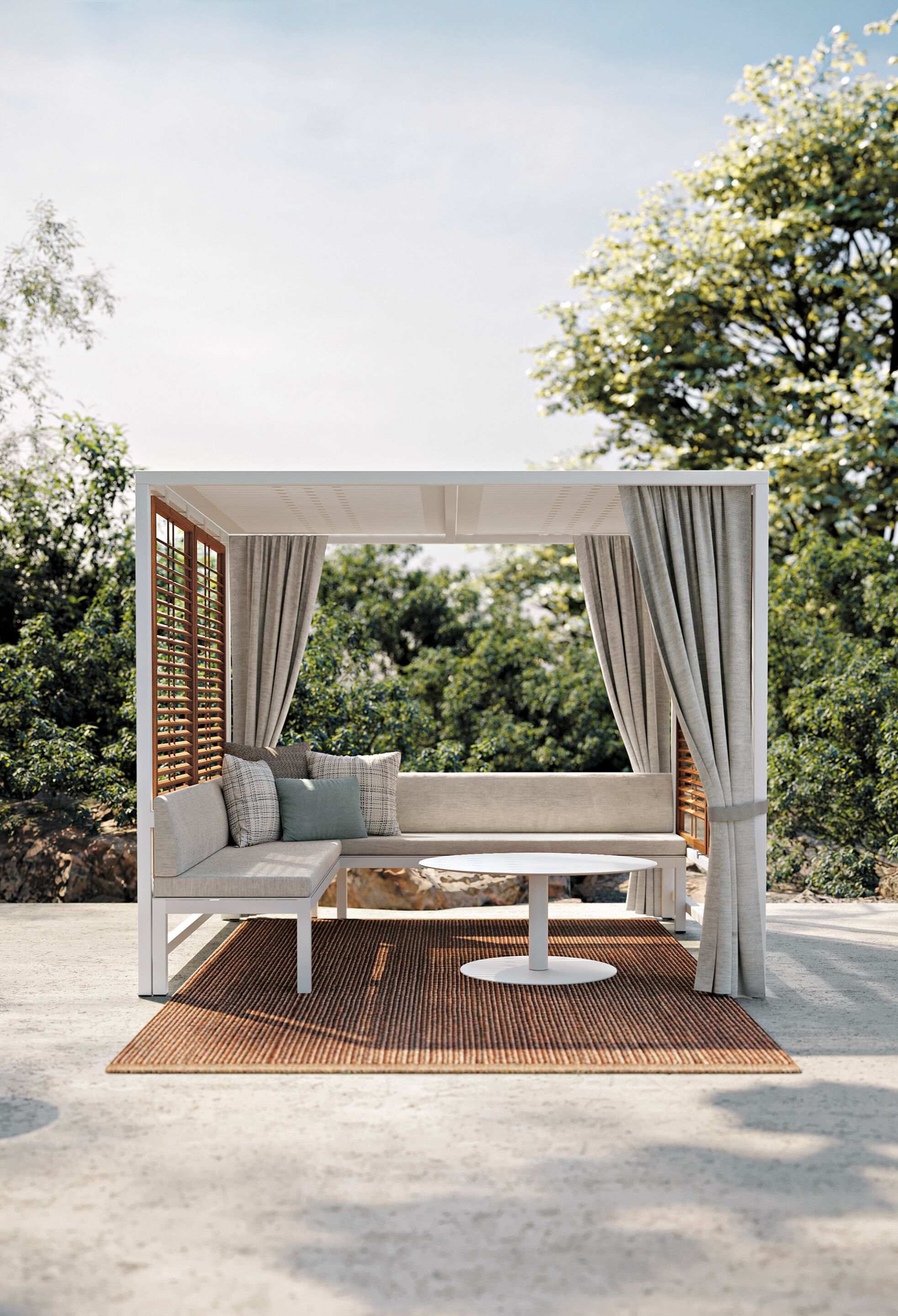 Алюминиевая беседка со скамейкой Atmosphera альков ARCH-00058328 - Вид №10