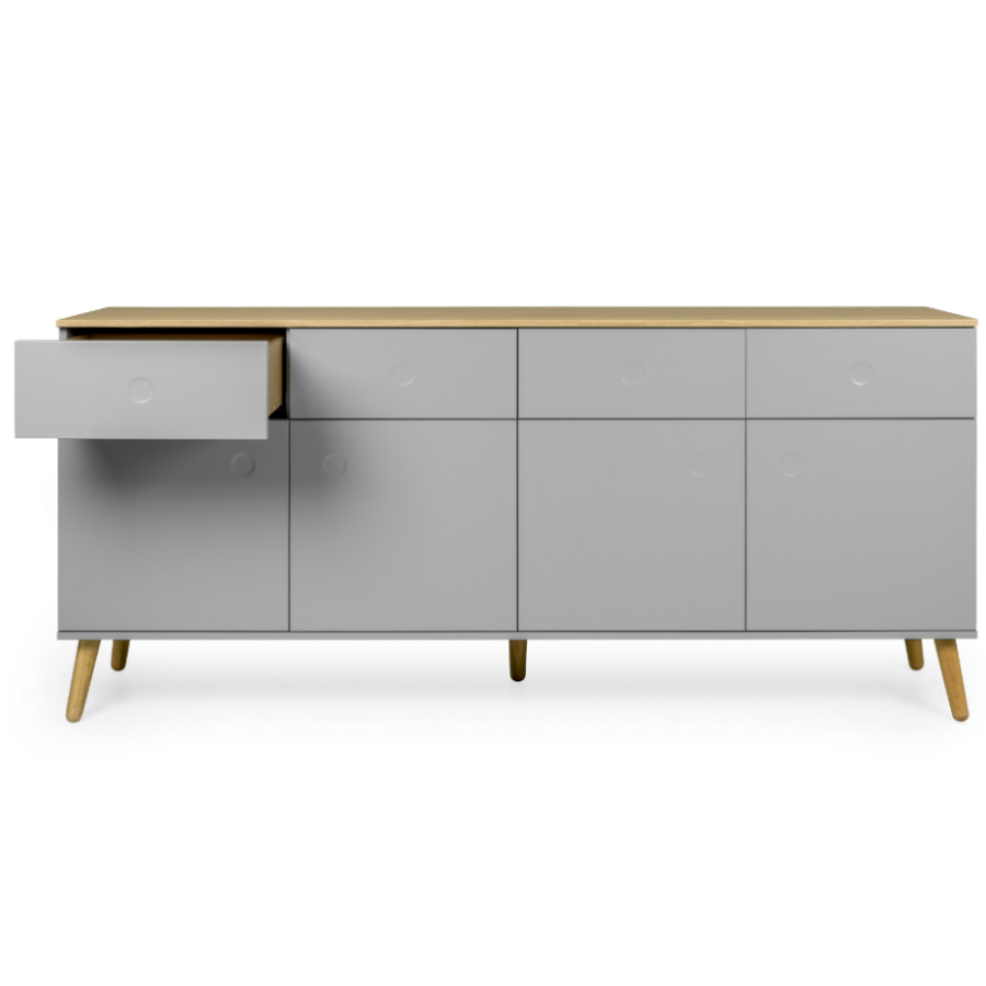 Сервант Tenzo Dot, 86х192х43 см, дуб, серый 1678612 - Вид №4