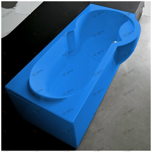 Ванна Gruppo treesse Simona V5671-DX-G голубая прямоугольная правая VTLV5671DXG