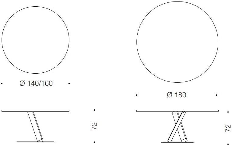 Desalto Круглый обеденный стол из стали Element sun-id-1452502 - Вид №1
