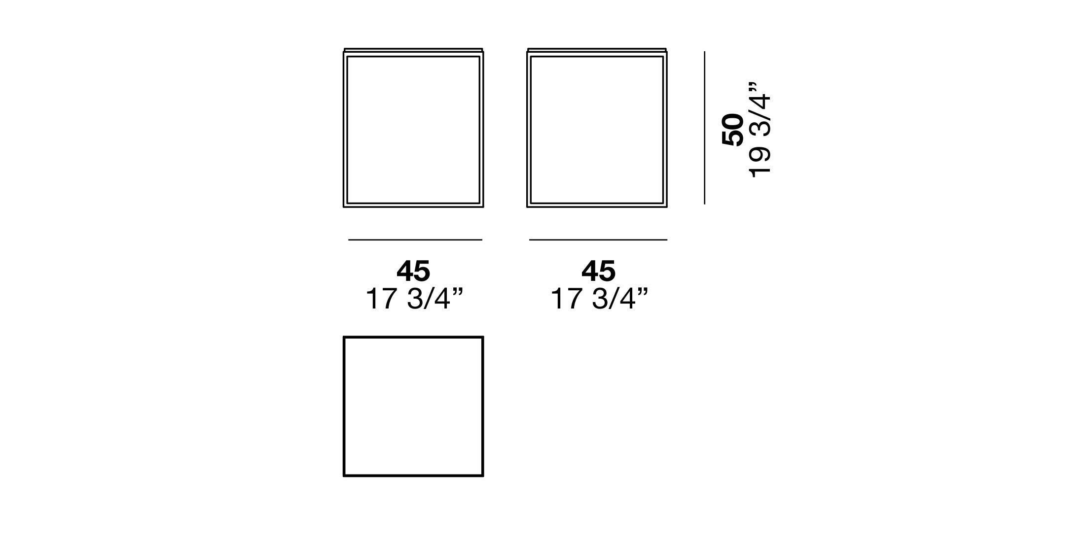 Квадратный металлический журнальный столик для гостиной Alf DaFrè KOBE ARCH-00069332 - Вид №1