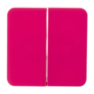 Накладка для выключателя/переключателя Lexman Cosy 2 клавиши, цвет фуксия