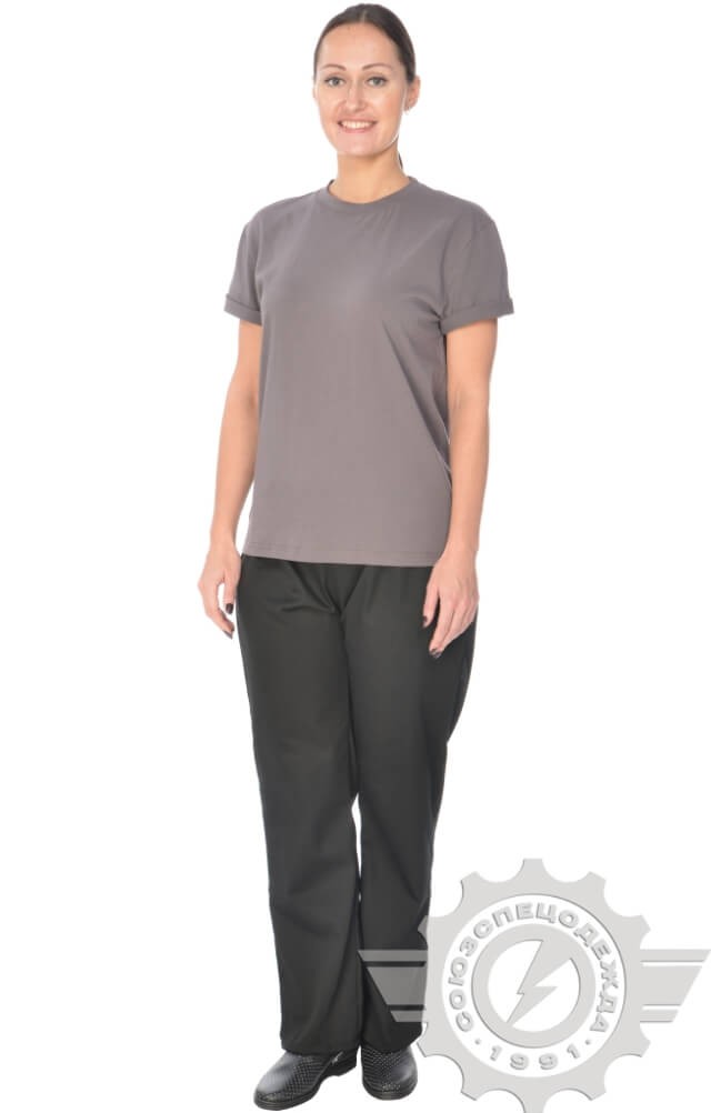 61073 Футболка "Престиж" темно-серая  Одежда для официантов  размер XXL (54) Спецодежда  - Вид №10