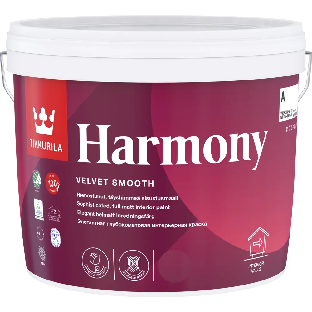 Краска интерьерная Tikkurila Harmony цвет белый 2.7 л STLM-2068102