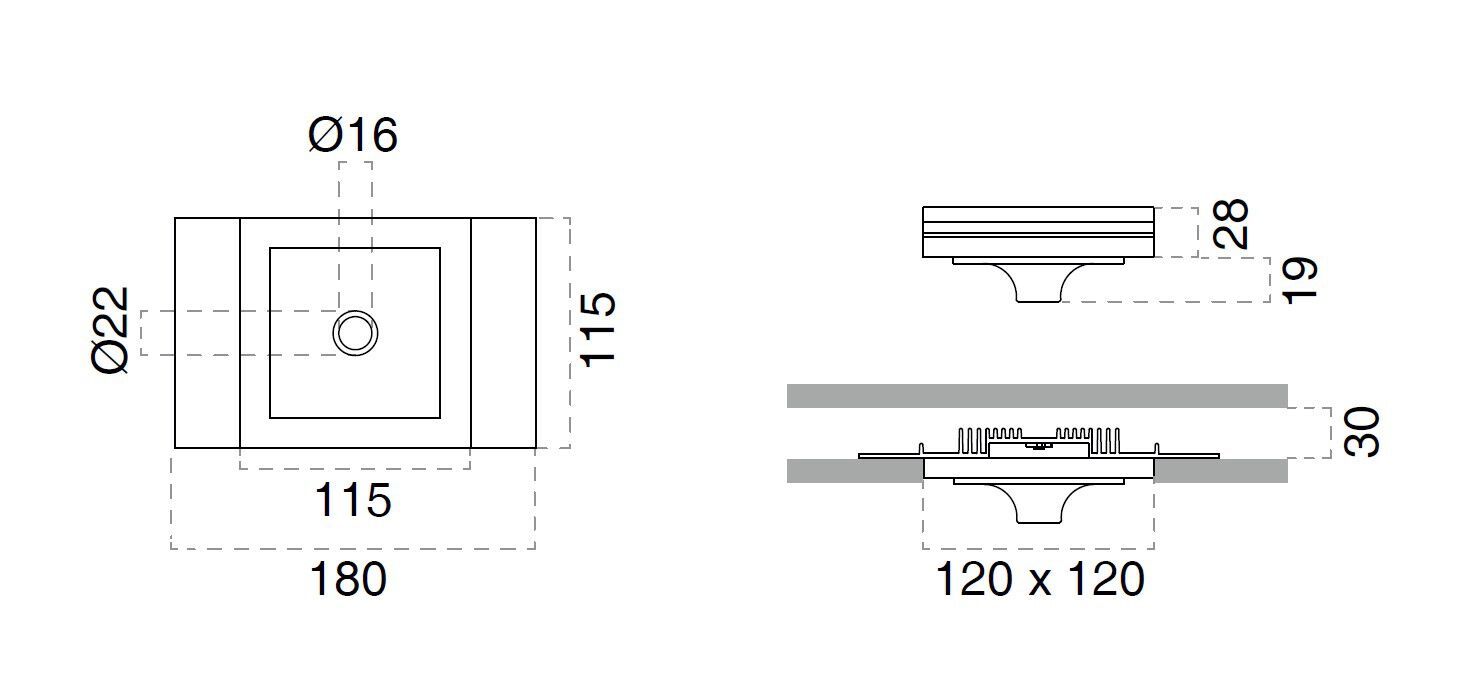 Cristaly ® утопленный светодиодный прожектор 9010 novantadieci MINILED COLLI ARCH-00043459 - Вид №2