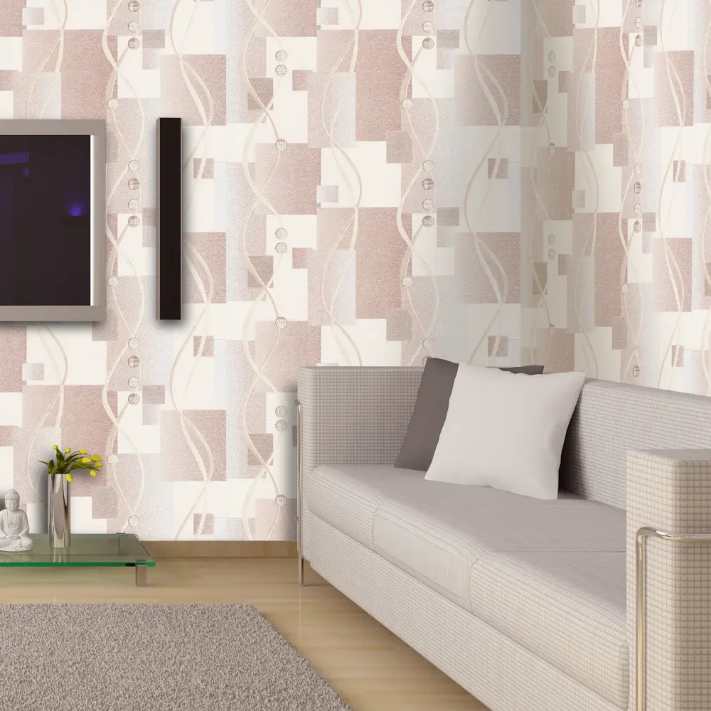 Обои флизелиновые Волны бежевые 1.06 м 0407-5 Santreyd STLM-2055107 - Вид №3