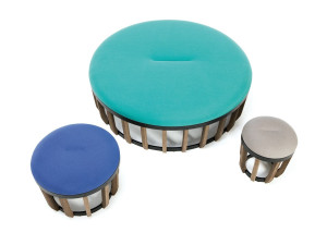 Ткань круглый сад пуфик