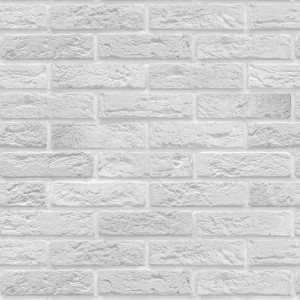 Кухонный фартук АБС Кирпич белая пудра (600*3000*1,5мм) Stella STSR-967