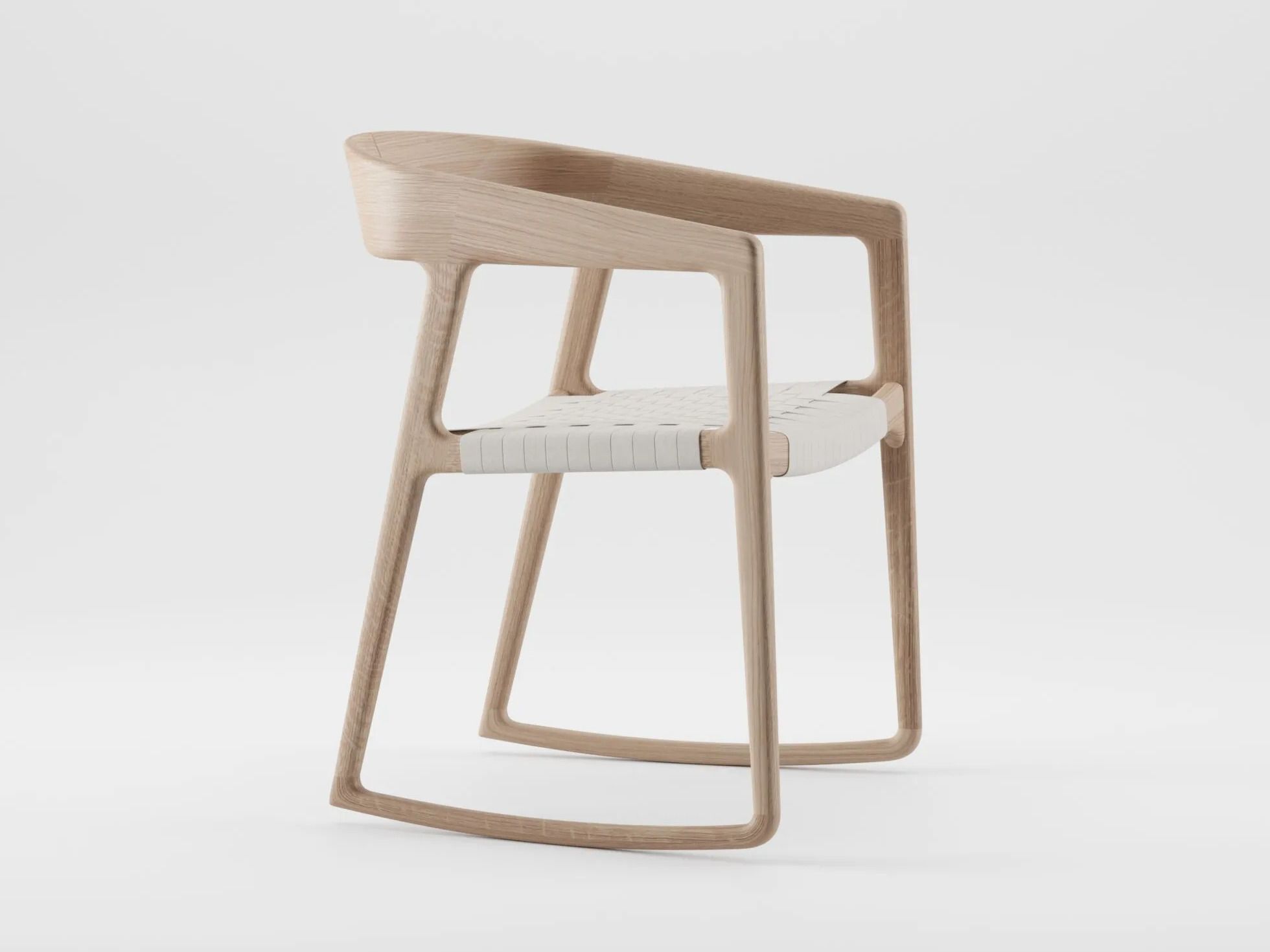 Кресло-качалка из массива дерева с подлокотниками Artisan ARCH-00015668