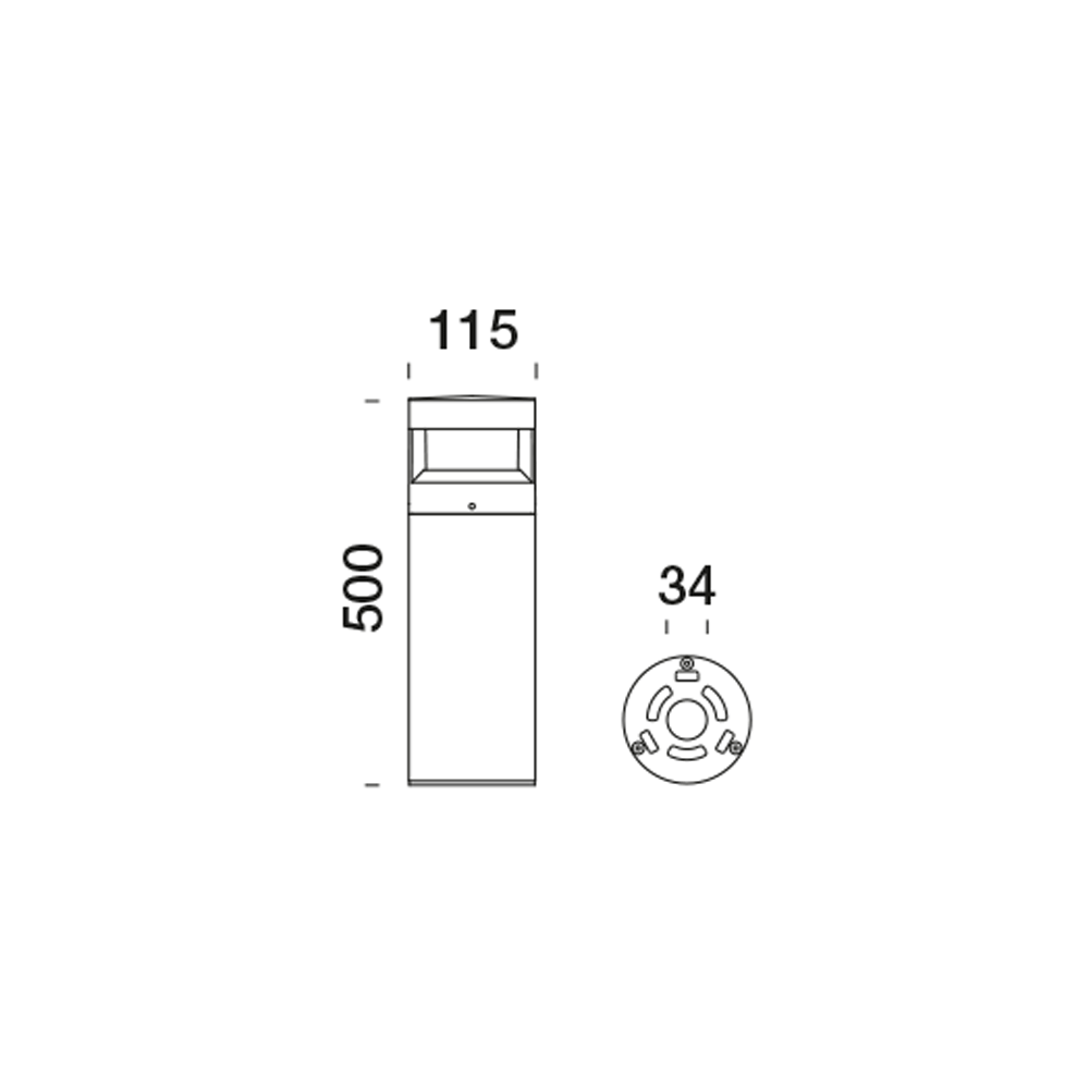 4011261 Мобильный светильник Platek MICRO MENHIR Paletto  MICRO MENHIR H. 500 mm - 1 LED 4000K 1 Opening  - Вид №6