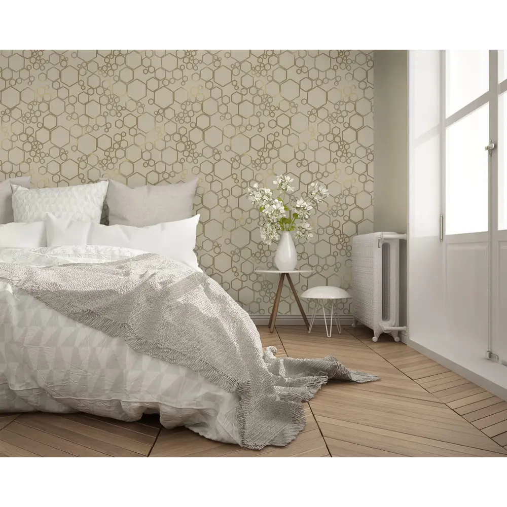 Обои флизелиновые Артекс Солярис бежевые 1.06 м 10074-01 STLM-2050002 - Вид №3