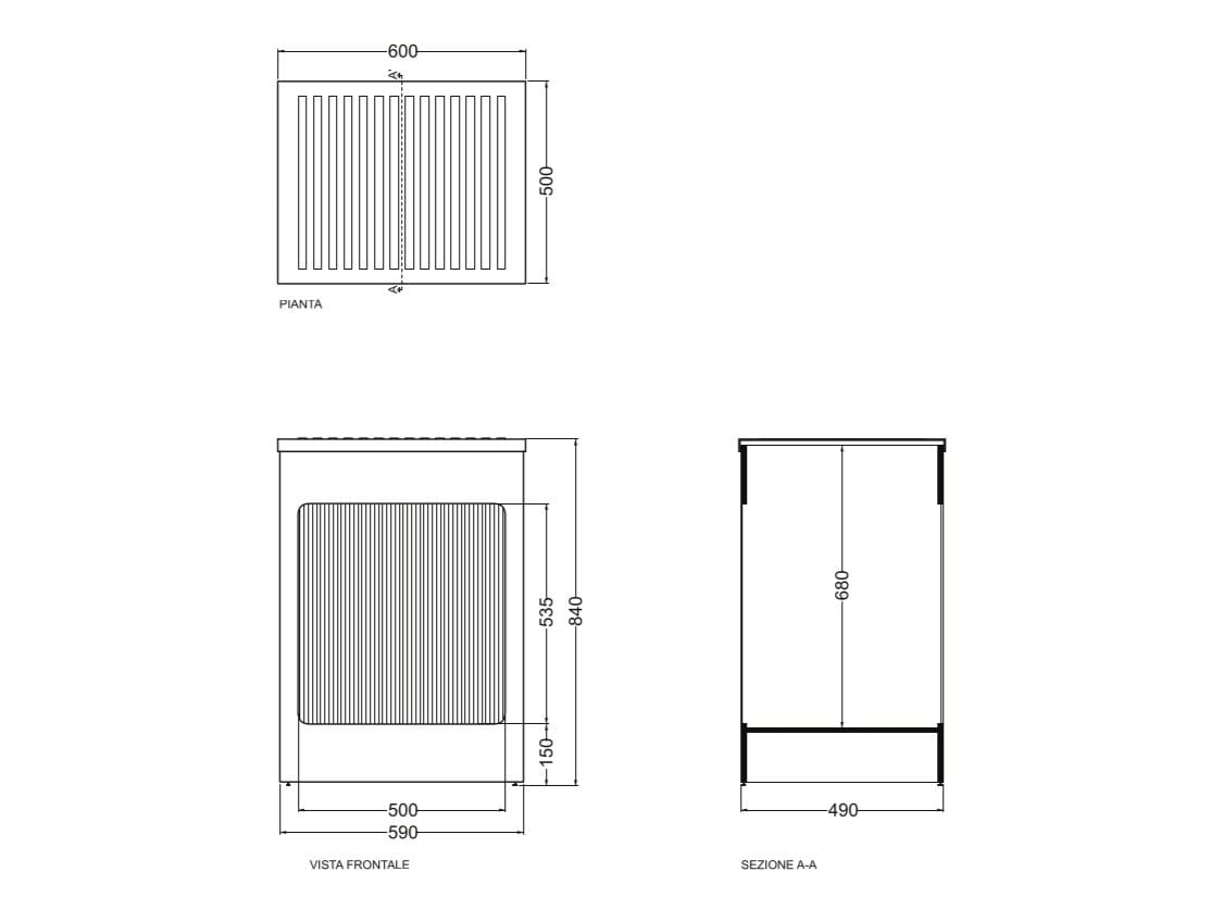 Шкаф для белья из АБС-пластика с дверцами на открытом воздухе COLAVENE Лавакрил ARCH-00015149 - Вид №9