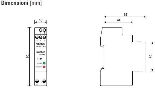 EKINEX Коммуникационный модуль Modbus RS485 sun-id-1468655 - Вид №1