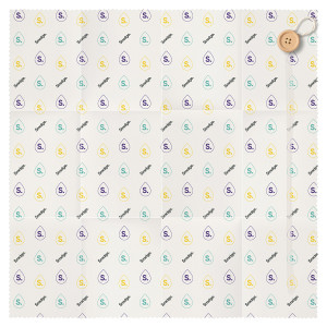 SMID83D Обертка для сэндвича многоразовая droplet 35х35 см, пчелиный воск Smidge