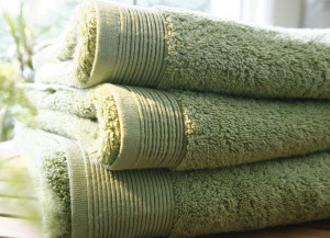 TOW_UNI_LI_150 Полотенце 100/150 lichen зеленый хлопок 600гр/м3 Blanc des Vosges