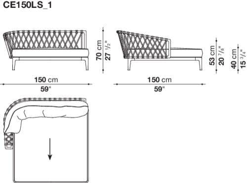 Ткань сад диван B&B Italia Outdoor ARCH-00084560 - Вид №7