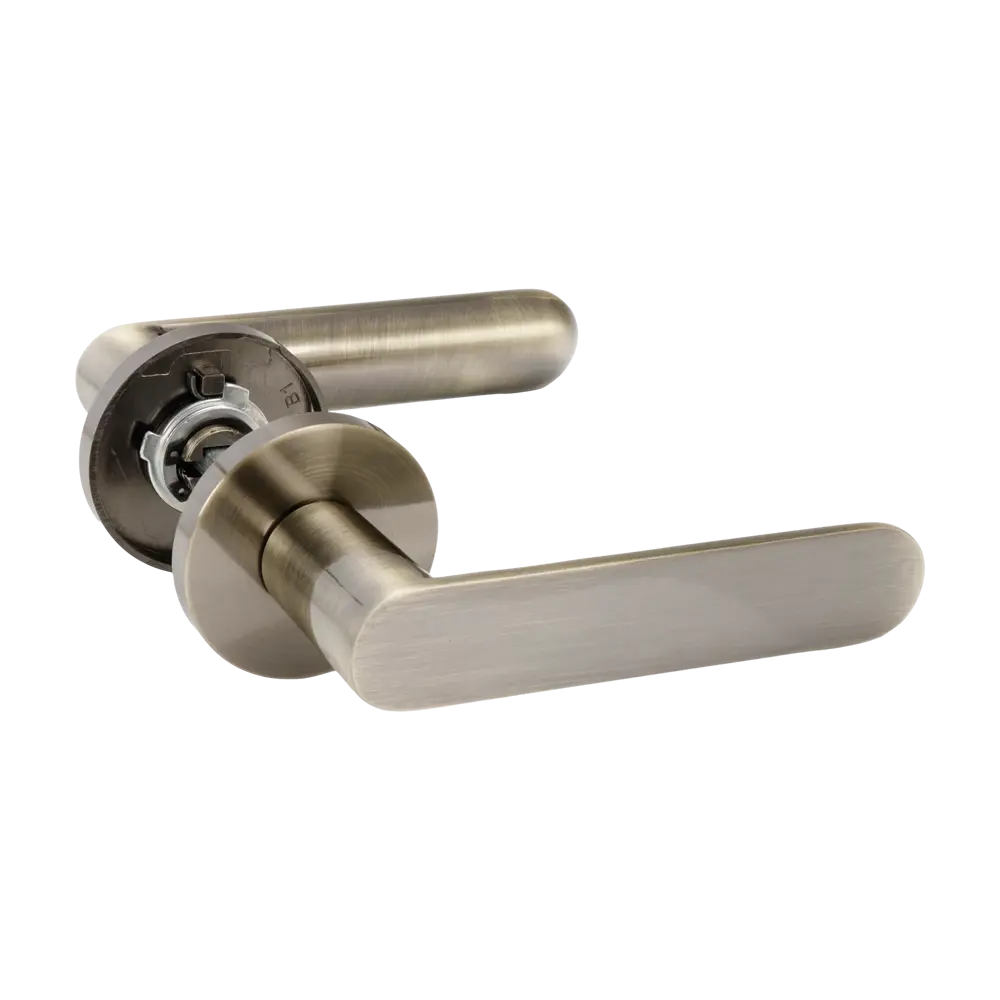 Дверная ручка на розетке KREAFORTA Шуя без запирания цвет бронза STLM-2040172