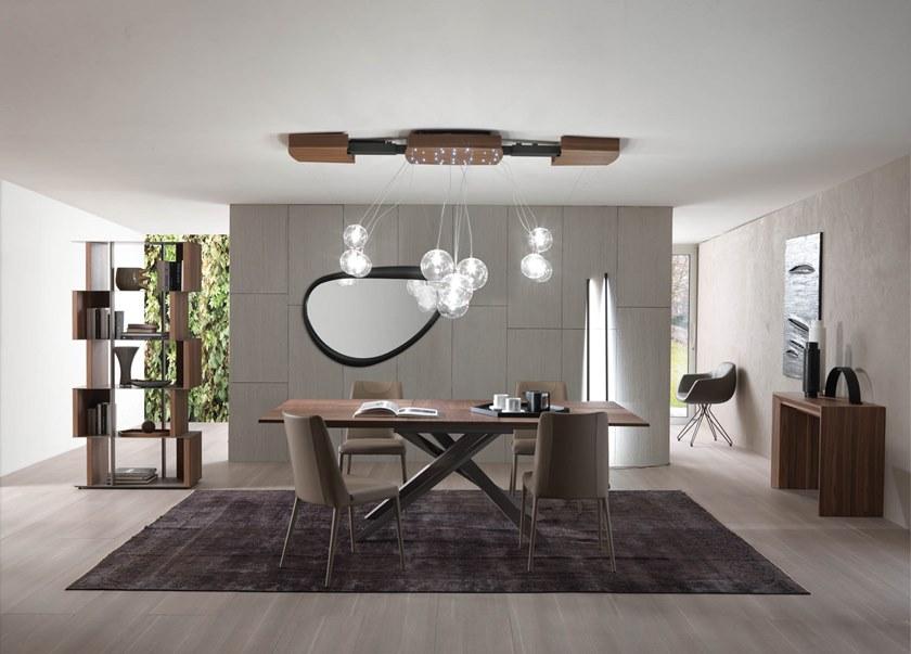 Ozzio Italia Выдвижная прямоугольная консоль из орехового дерева  T035  - Вид №6