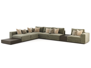 Бархатный угловой диван