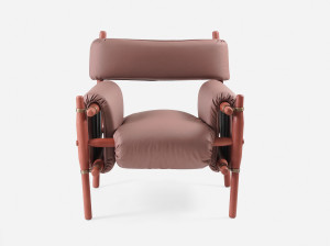 Веганское кожаное кресло с подлокотниками