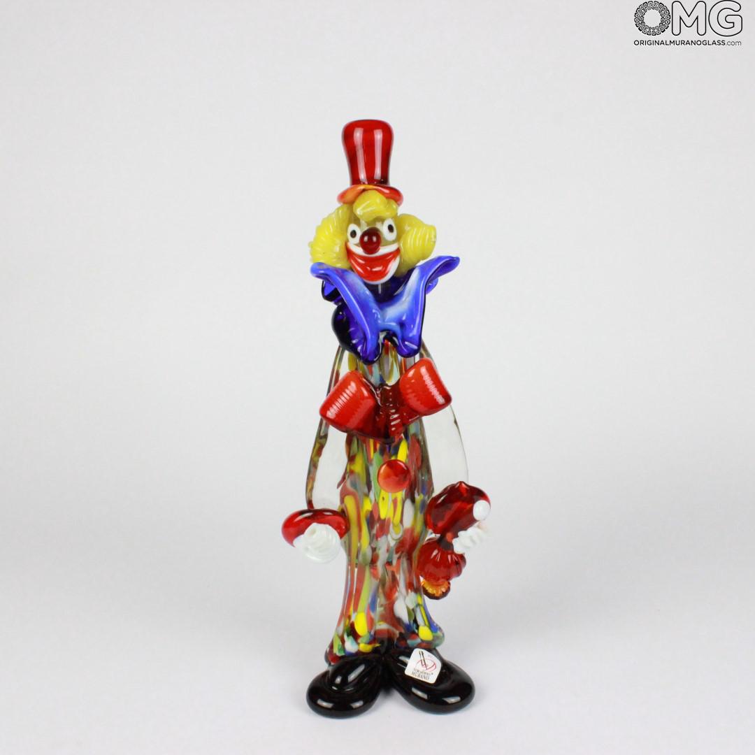 828 ORIGINALMURANOGLASS Статуэтка Клоун-Фокусник - муранское стекло OMG 10 см  - Вид №1