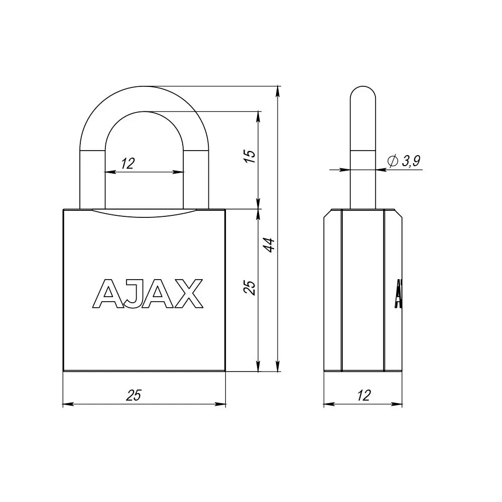 Навесной замок Ajax PD-0125 с защитой от коррозии 89408418 STLM-1565669 - Вид №2