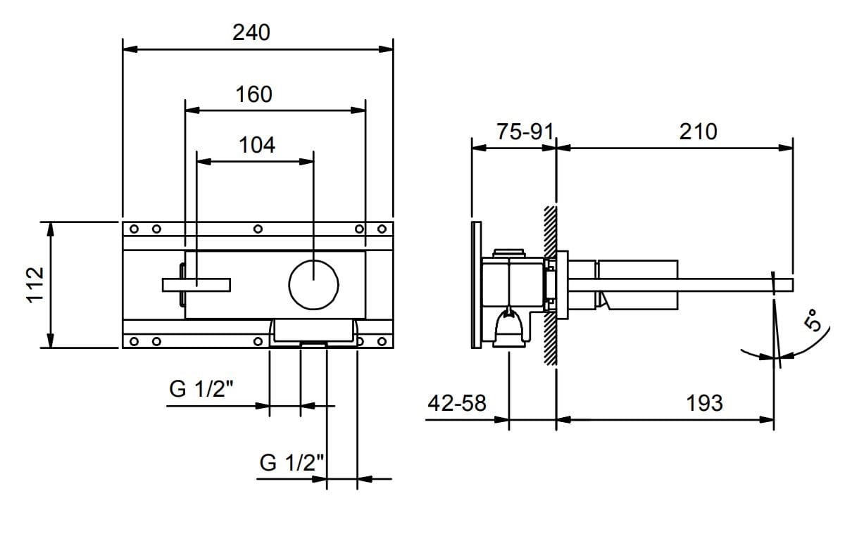 Смеситель для раковины из нержавеющей стали Fantini Rubinetti Милан ARCH-00138193 - Вид №1