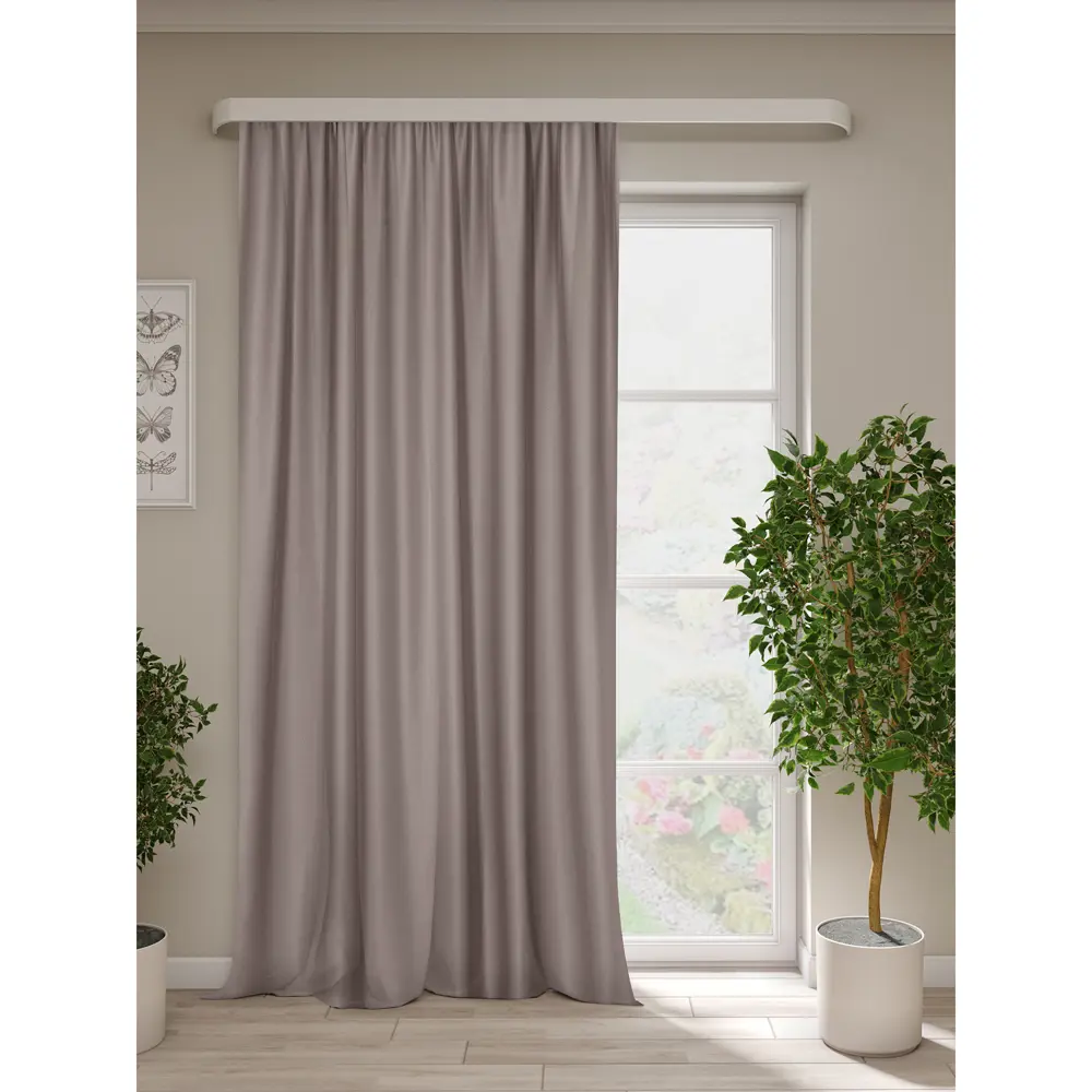 Штора на ленте димаут Ален 140x270 см цвет коричневый 89354408 STLM-2126925 Altali 