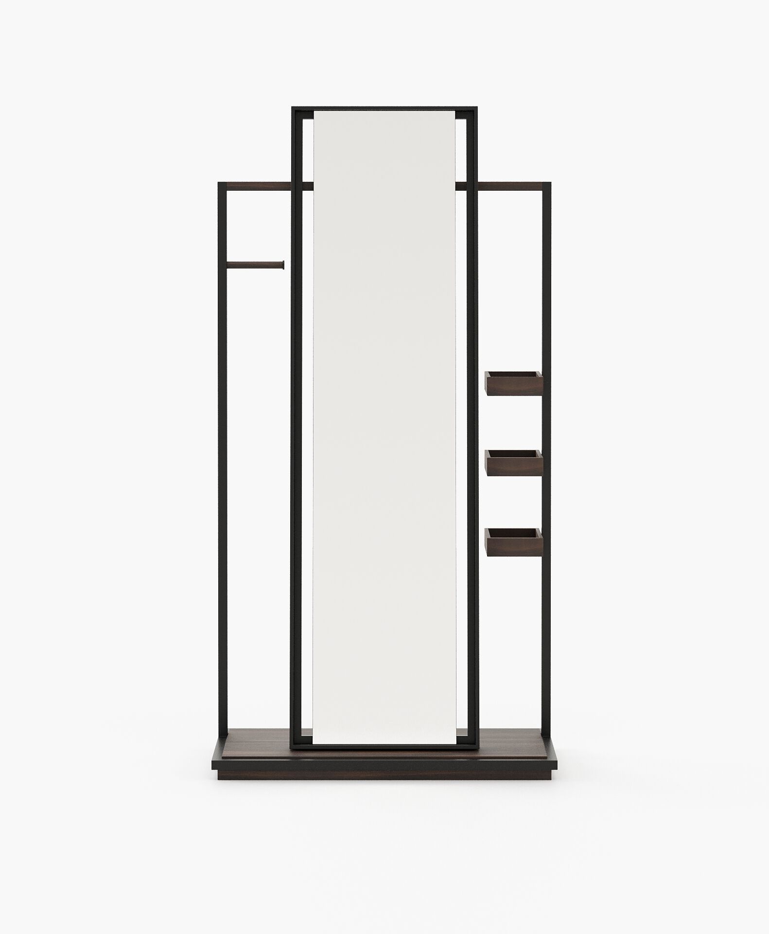 Деревянное и металлическое напольное зеркало с полкой Laskasas HERBERT ARCH-00012800 - Вид №3