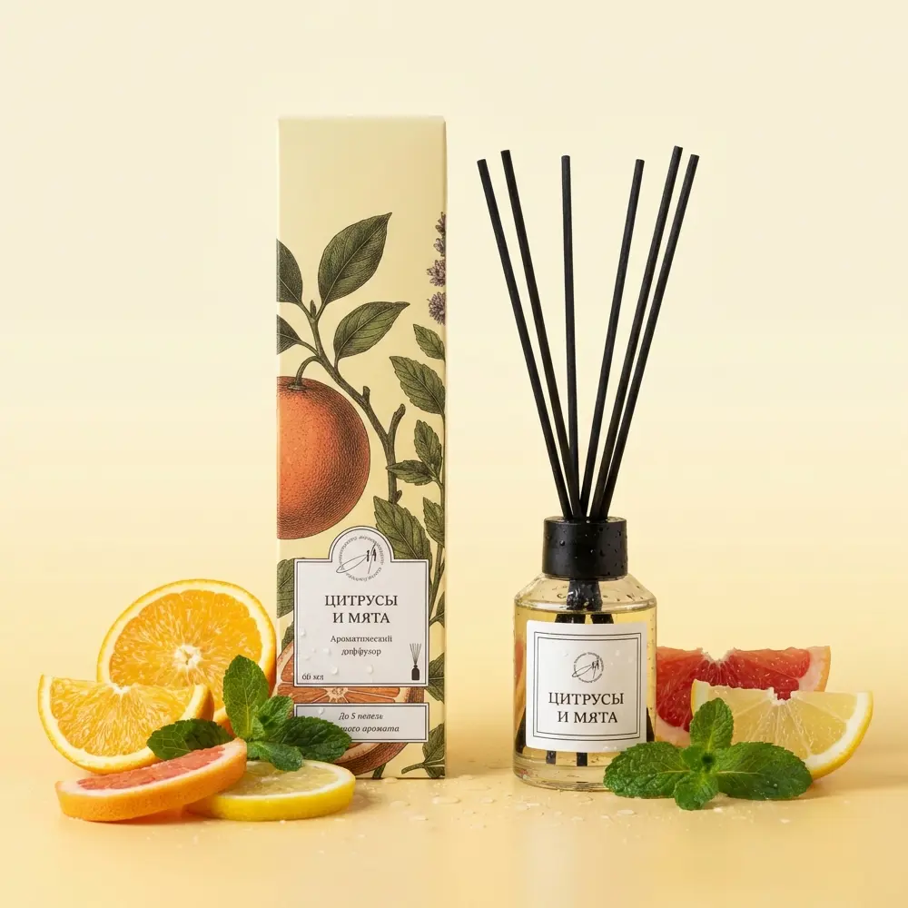 Ароматический диффузор Aroma Harmony Цитрусы и мята 60 мл STLM-2108311
