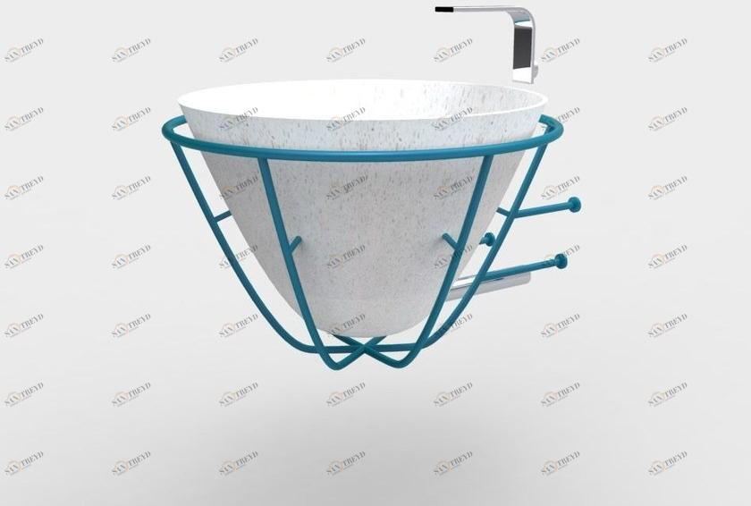 Подвесная раковина настенная овальная Manufatti Viscio  белая sun-id-1402212