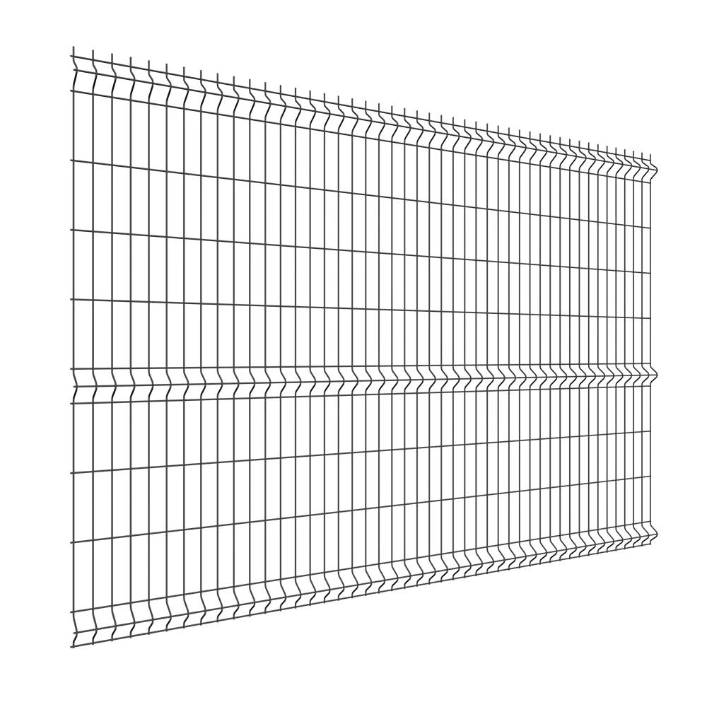 3D панель для забора Fine 2.5x1.73 м RAL 7024 серый 3 ребра Santreyd STLM-2132374