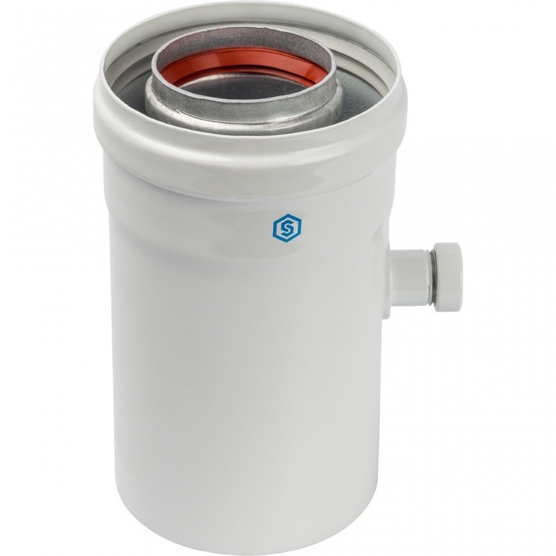 Труба горизонтальная STOUT 60/100  с конденсатосборником SCA6010000102 - Вид №1