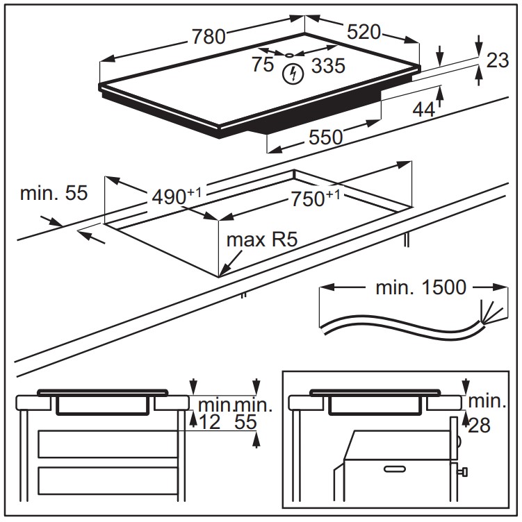 9105472 Индукционная варочная поверхность AEG IPE84531FB STDN-0029452 - Вид №2