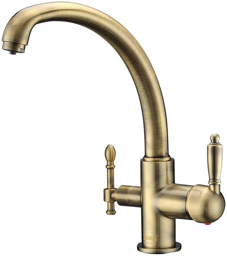 Смеситель ZorG Sanitary ZR 315 YF-33 BR для кухонной мойки, бронза