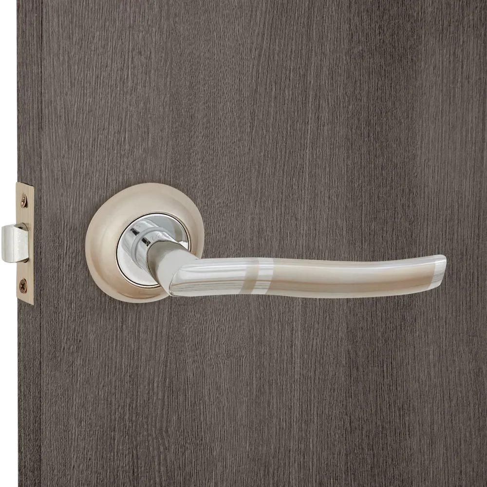 Дверные ручки 67 SN, без запирания, комплект, цвет никель Santreyd STLM-2156369 - Вид №6