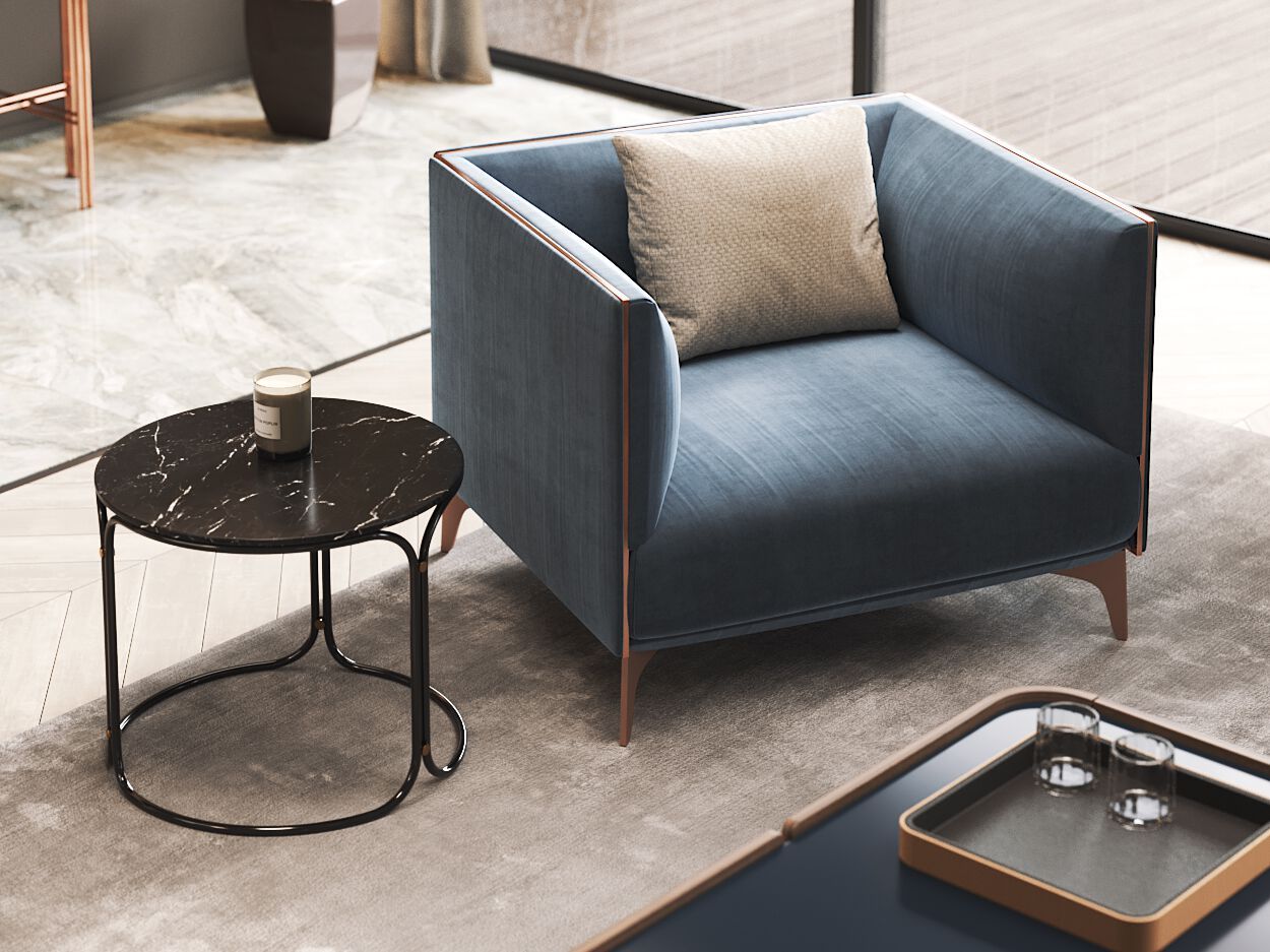 Тканевое кресло с подлокотниками PRADDY Natur ARCH-00067330 - Вид №3