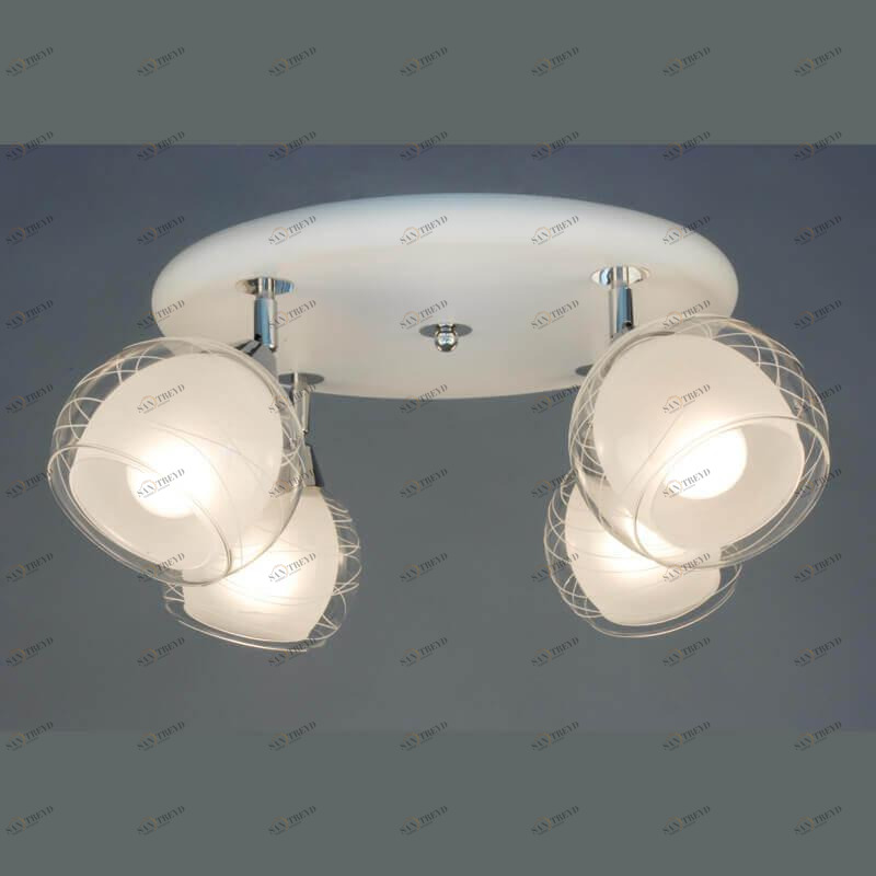 Спот потолочный белый с 4 плафонами Citilux "Самба" CL158141 CITILUX САМБА БЕЛЫЙ 00-3923830 Белый 