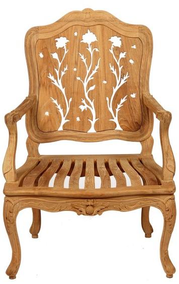 ASTELLO Садовый стул из тика с подлокотниками Chèvrefeuille sun-id-1496568 - Вид №1