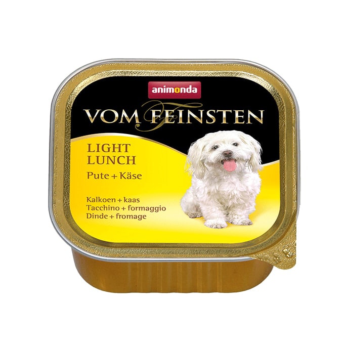 ПР0004588 Корм для собак Vom Feinsten Light Lunch Индейка, сыр конс. 150г Animonda 