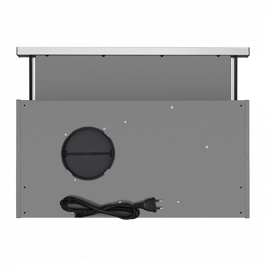 VS LIGHT 60 INOX Вытяжка vs light 60 ""нержавейка""/ • тип: встраиваемая • цвет: нержавейка • управление: колыбельное • ширина, мм: 600 • полная потребляемая мощность, вт: 140• количество скоростей: 2 • максимальная производительность, м3/ч: 480• диаметр Santreyd  - Вид №7