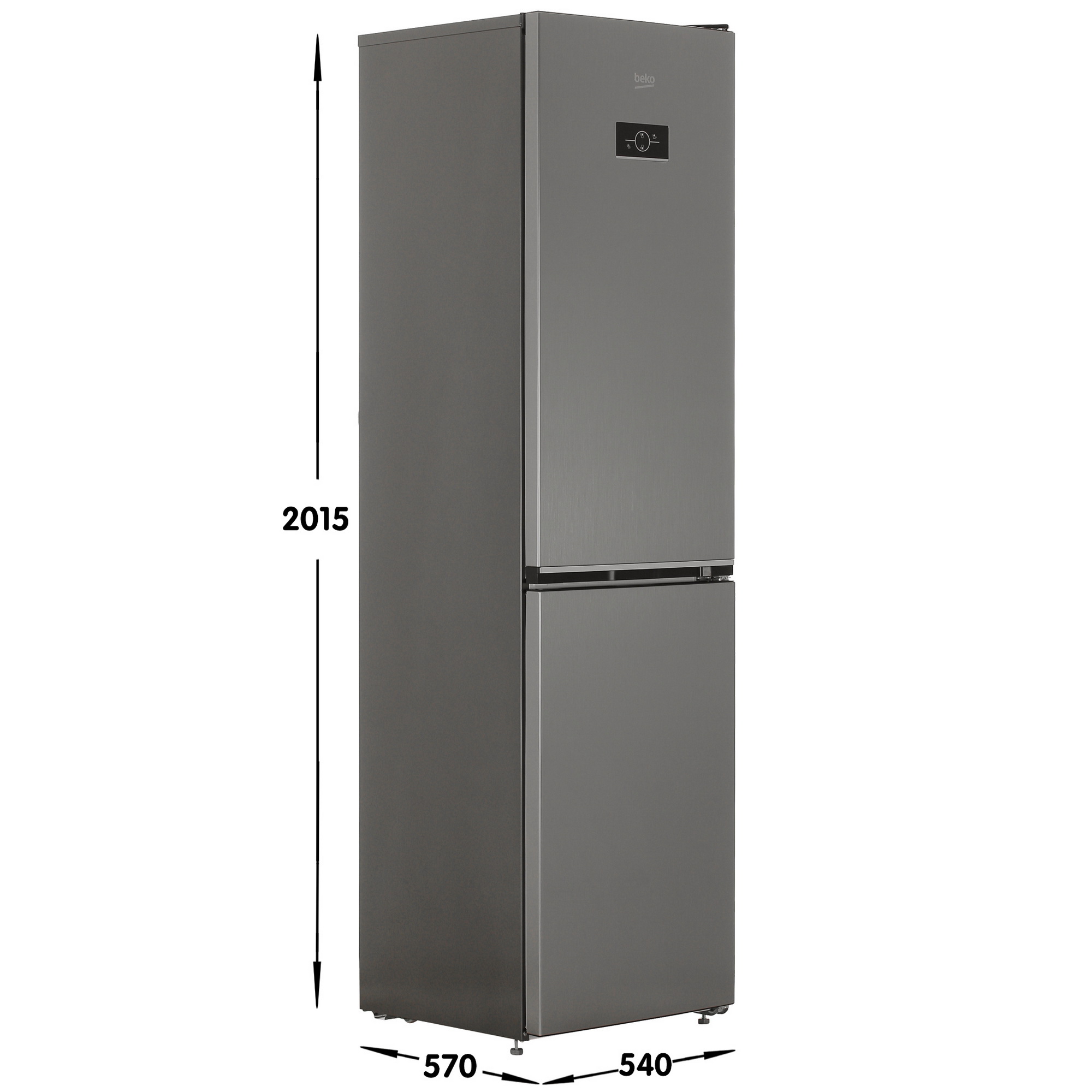 5449140 Холодильник с морозильником   Beko B3R0CNK332HX серый STDN-0111562 - Вид №6