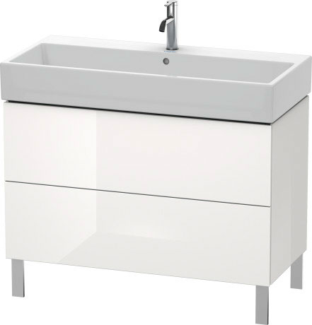 LC677804040 L-Cube Тумбочка напольная Черный глянцевый лак Duravit - Вид №2