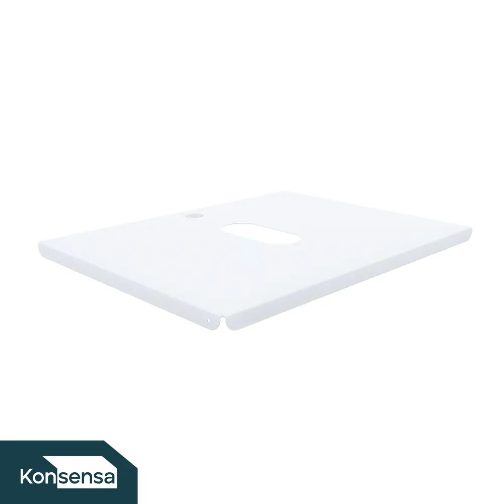 Столешница в ванную KONSENSA Бруклин 56x44 см сталь цвет белый STLM-2192719 - Вид №2