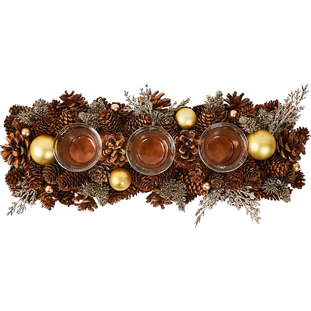 87008999 Новогодняя фигурка Подсвечник с шишками STLM-0955348 Santreyd  - Вид №2