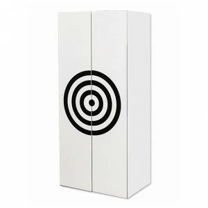 Шкаф двухдверный детский большой "Мишень" МАНДАРИН ПРОДЛЕНКА 178738 Белый