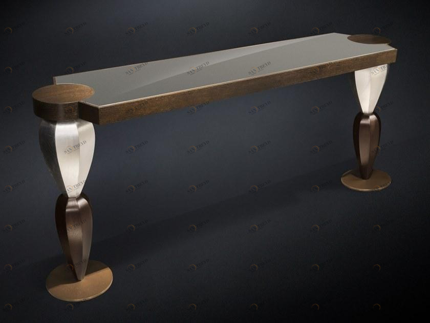 VGnewtrend Прямоугольная консоль из дуба Drummond 7511607.72 