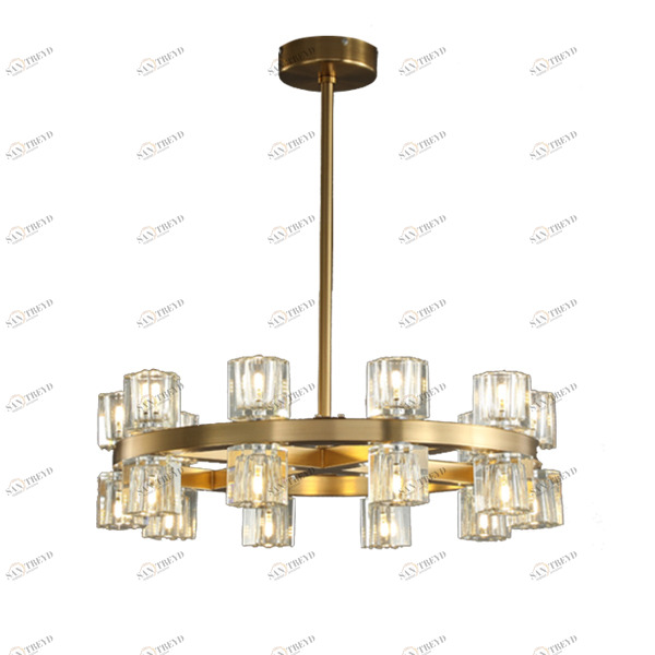 Люстра стеклянная 24х61 см золотая Arcachon Gold 10081P/D610 DELIGHT COLLECTION ДИЗАЙНЕРСКИЕ 00-3883164 Золото;прозрачный 