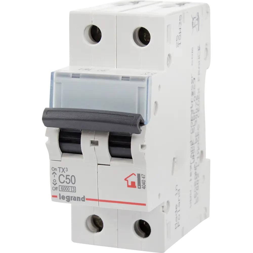 Автоматический выключатель Legrand TX3 2P C50 А 6 кА STLM-2205540