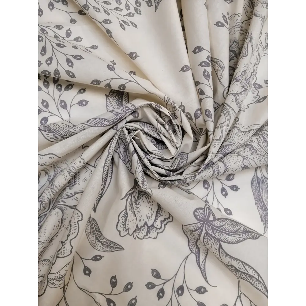Комплект постельного белья Bouquet Дуэт 345 семейный перкаль бежевый Santreyd STLM-2061615 - Вид №3